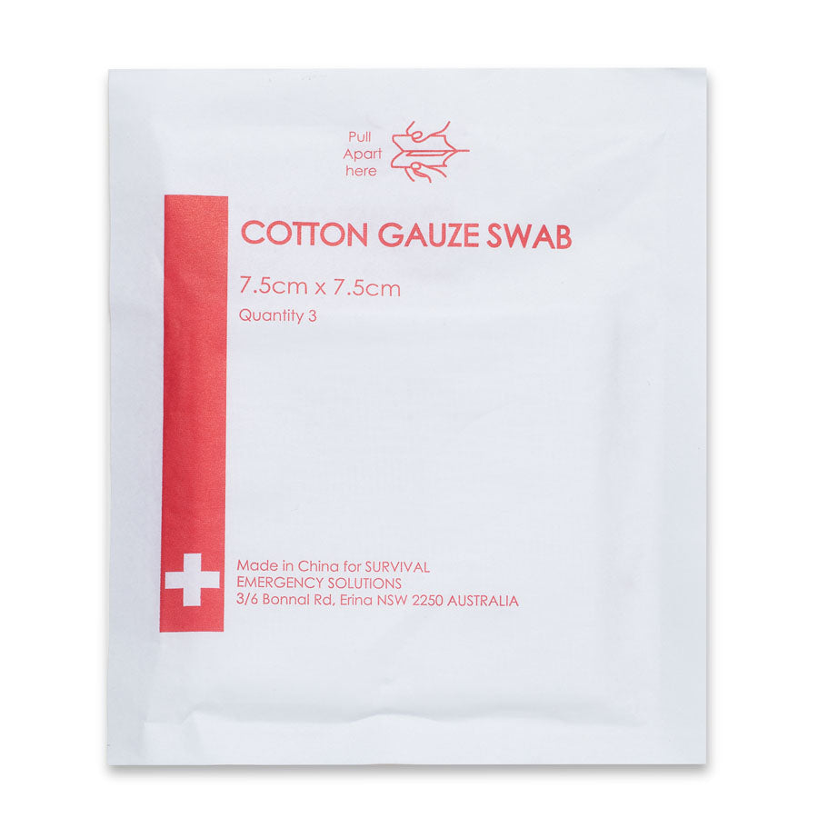 7.5cm Sterile Cotton Gauze Swabs | First Aid Kits | Survival