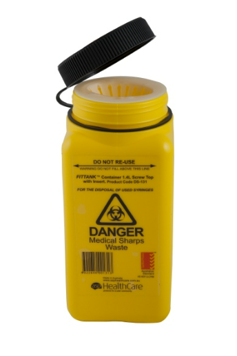 1.4L Polypropylene Sharps Container | Medical Clinics | Survival