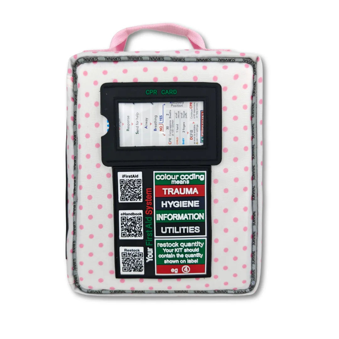 Pink Polka Vehicle First Aid Kit | Road & 4WD Use | Survival