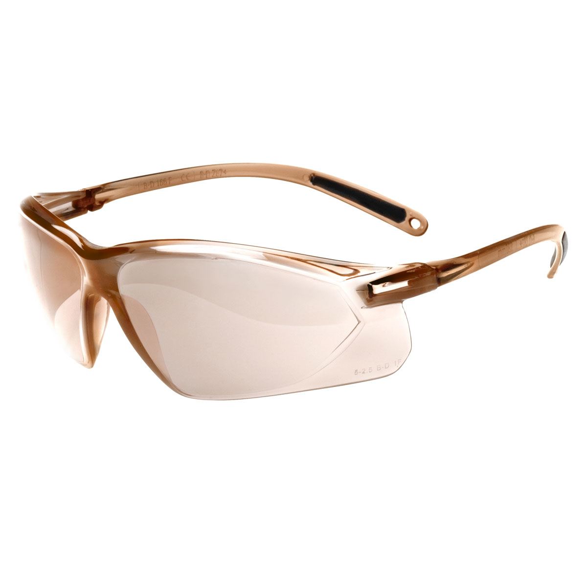 Light Brown Mirror Safety Glasses