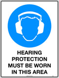 Poly Hearing Protection Sign | Mining and Industrial Sites | Uniform Safety Signs