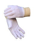 White Knit Wrist Ladies Cotton Gloves | Light Manufacturing | ATS Global