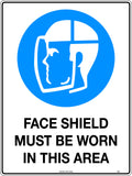Self Adhesive Face Shield Sign | Mining & Construction | Uniform Safety Signs