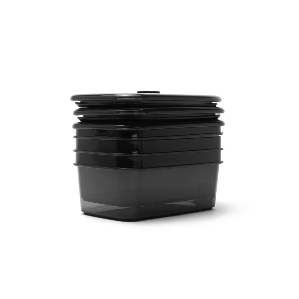 Rugged Xtremes 3 x 1100ml REUSABLE CRIB CONTAINER SET BPA Free Vac Seal BLACK