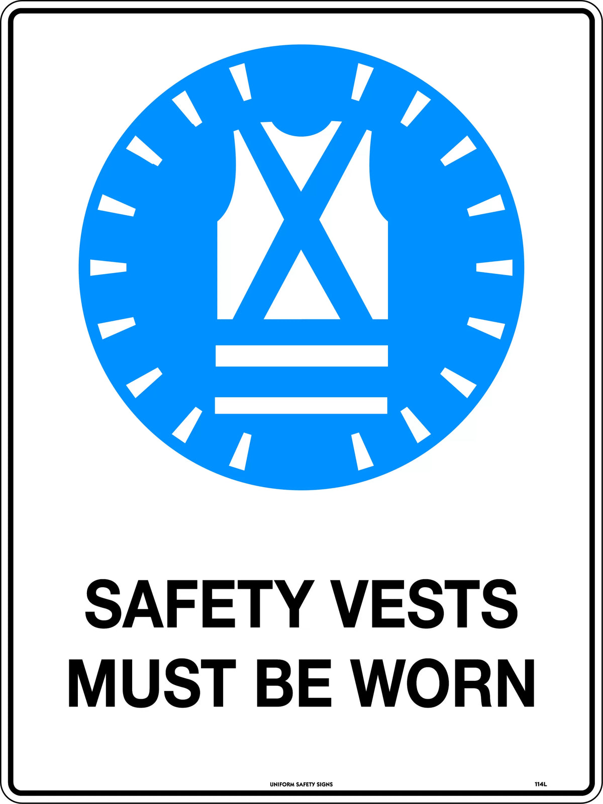 600x400mm Mandatory Sign | Construction & Mining | Uniform Safety Signs