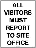 600x400mm Metal Site Office Sign | Construction Entry | Uniform Safety Signs