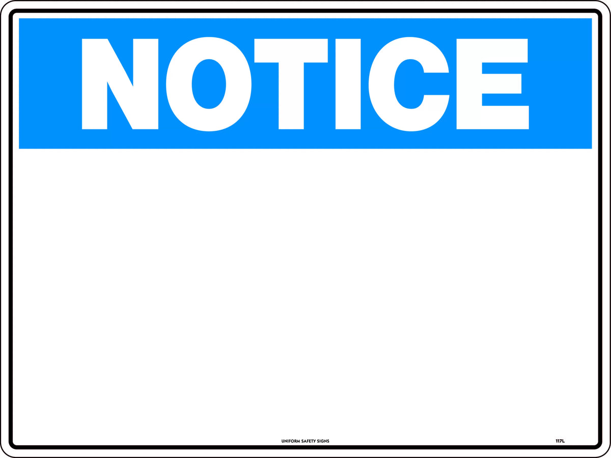 450x300mm Poly Notice Blank | Custom Site Signage | Uniform Safety Signs
