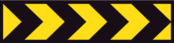 1200x300mm 6mm Corflute Class 1 Reflective Chevrons Sign