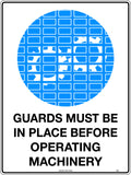 Self Adhesive Machinery Guard Sign | Mining & Construction | Uniform Safety Signs