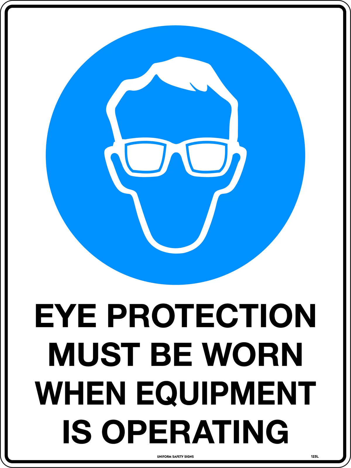 600x400mm Mandatory PPE Sign | Workshop & Plant | Uniform Safety Signs