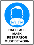 Poly Half Face Mask Respirator Sign | Industrial Sites | Uniform Safety Signs