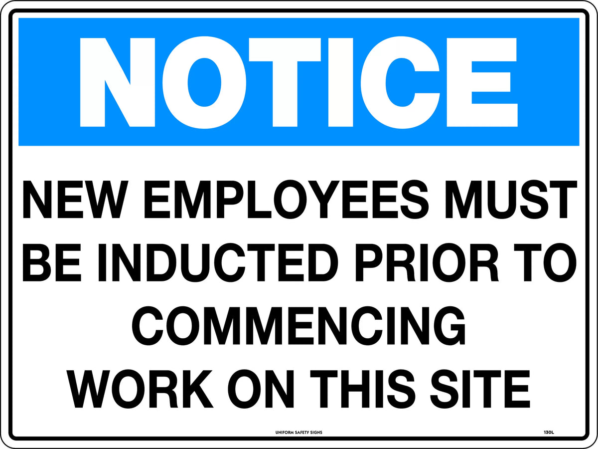 Metal Induction Notice | Construction Site Entry | Uniform Safety Signs
