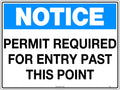 600x400mm Permit Required Notice | Site Access Control | Uniform Safety Signs