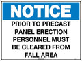 600x400mm Precast Panel Notice | Construction Sites | Uniform Safety Signs