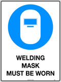 600x400mm Welding Mask Sign | Fabrication Shops | Uniform Safety Signs