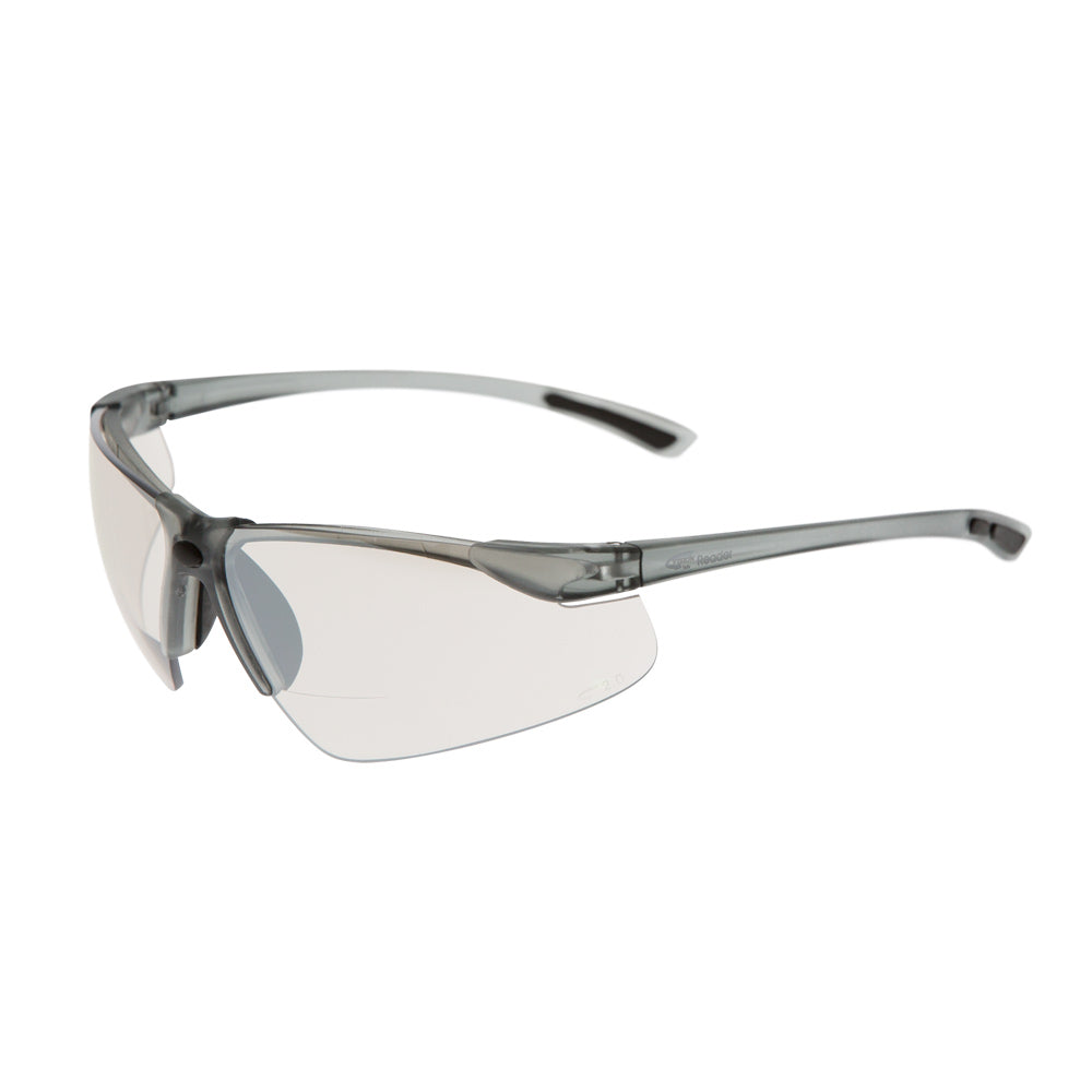 Reader 2.0x Magnification Grey Frame Safety Glasses | Vision Safe