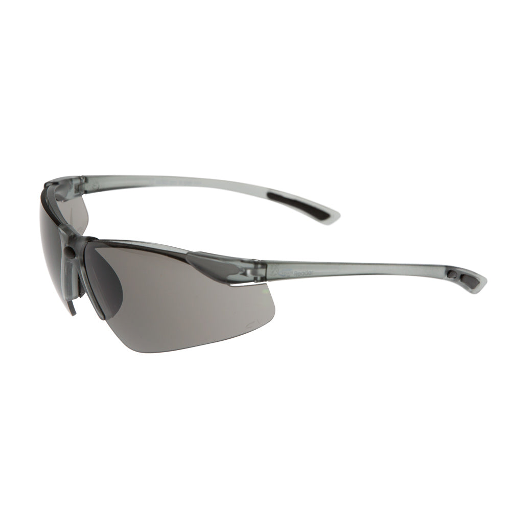 Grey Frame Plano Safety Glasses with Hard Coat Lens | Vision Safe, view 2