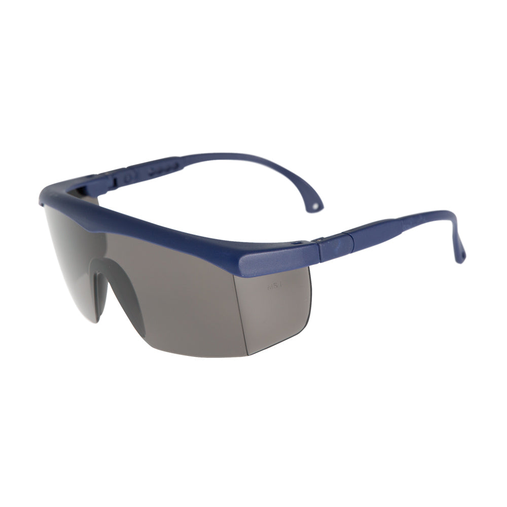 Aspect Blue Frame Smoke Hard Coat Safety Glasses | Vision Safe