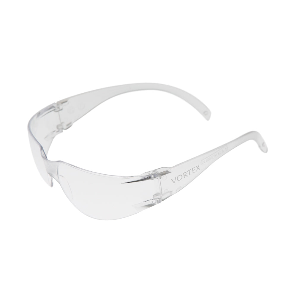 Vortex Clear Frame Hard Coat Safety Glasses | Vision Safe
