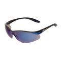 Black Frame Safety Glasses with Blue Mirror Lens | Vision Safe