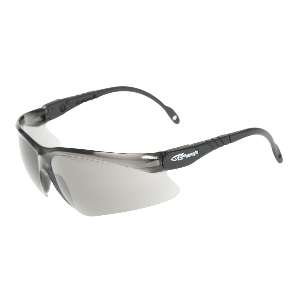 Interceptor Black Frame Hard Coat Safety Glasses | Vision Safe, view 2