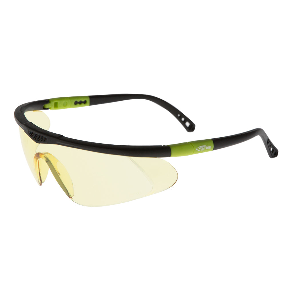 Verso Black Frame Safety Glasses with Amber Lens | Vision Safe