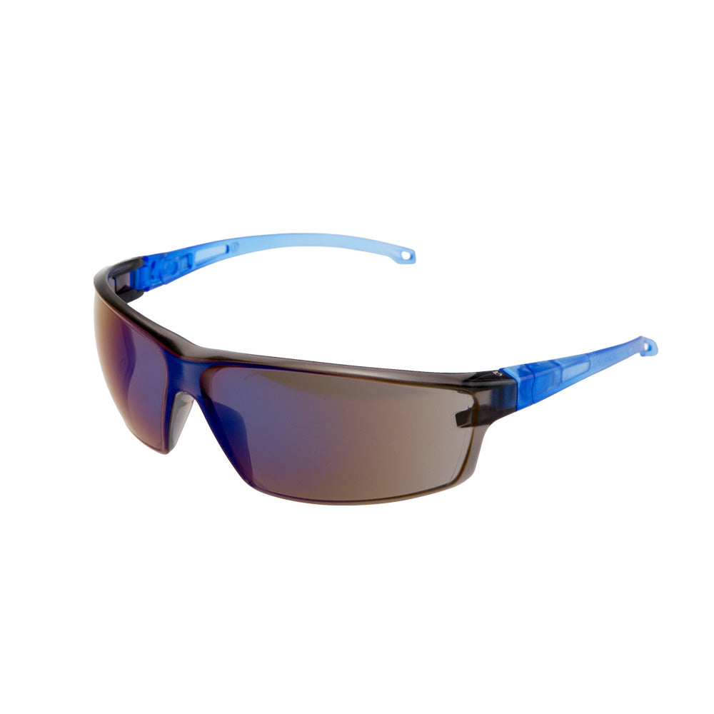 Hawk Blue Frame Safety Glasses with Blue Mirror Lens | Vision Safe