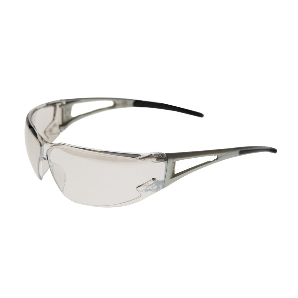 Satin Silver Frame Mirror Lens Safety Glasses | Vision Safe