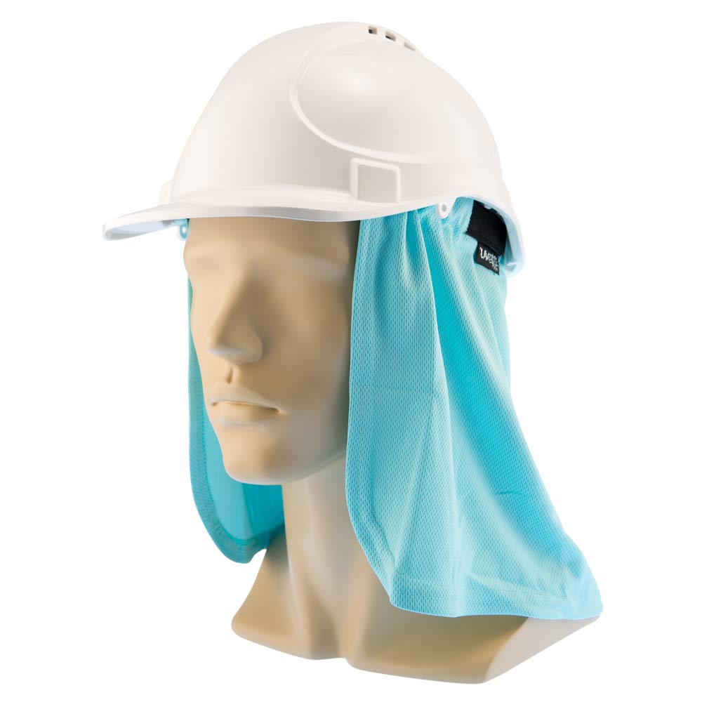 Attach-A-Flap Micro Mesh Aqua Neck Protector | Vision Safe
