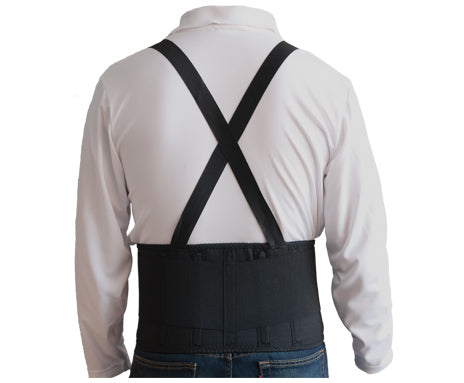 Adjustable Back Support Belt with Shoulder Straps | Vision Safe
