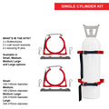 Galvanised Bottlechock Kit - Yellow - Large | Vision Safe