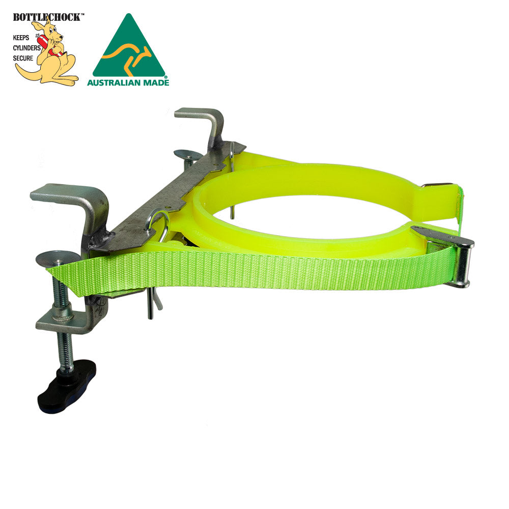 Laboratory Bench Cylinder Clamp - Large Yellow | Vision Safe