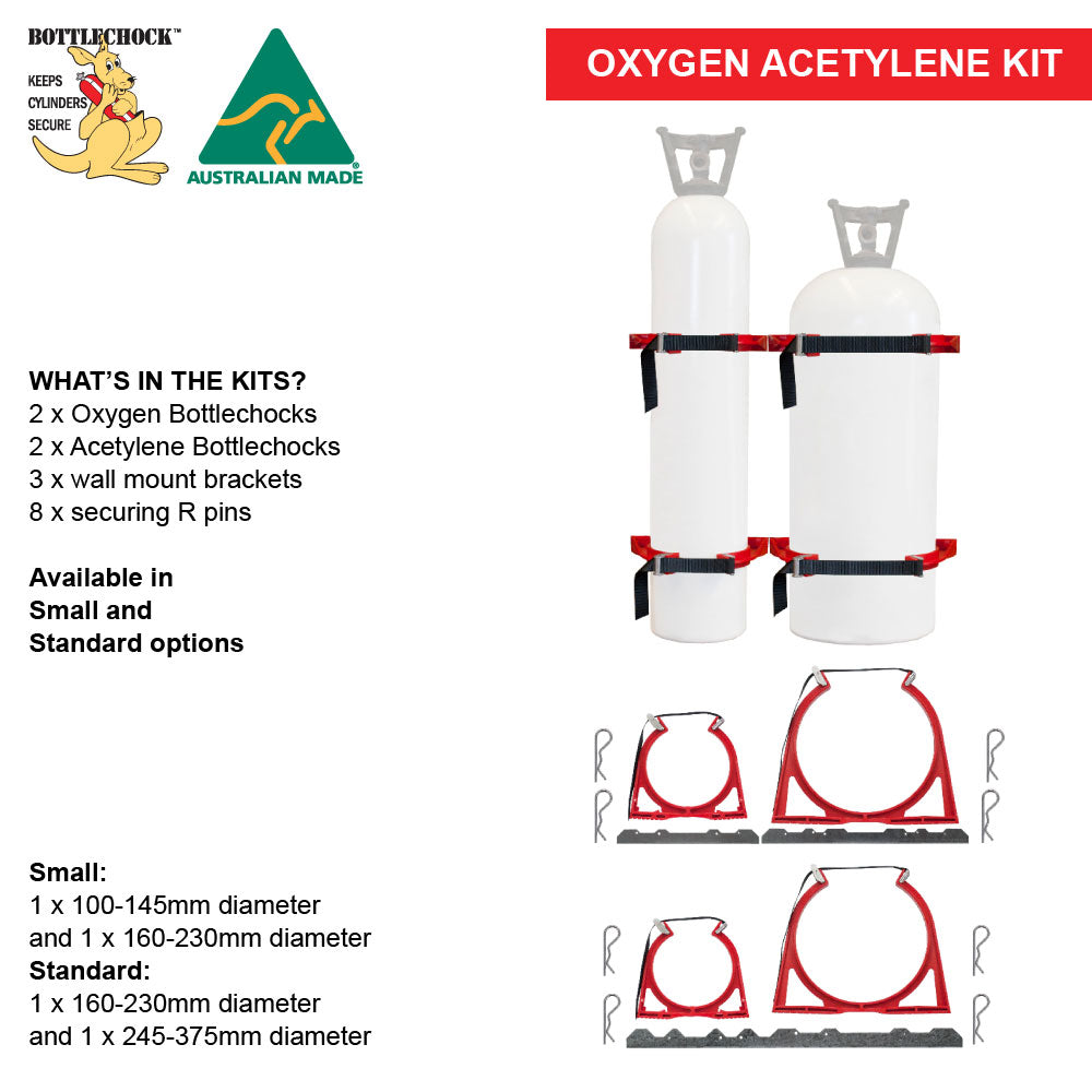 Stainless Steel Oxy Acetylene Cylinder Restraint Kit | Vision Safe