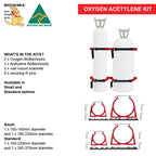 Galvanised Oxy Acetylene Red Bottle Chock Kit | Vision Safe, view 2