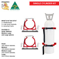 Galvanised Red Bottlechock Kit - Medium/Large 230-310mm | Vision Safe