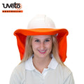 Brim 'N Shade Fire Retardant Hard Hat Sun Shield - Orange | Vision Safe
