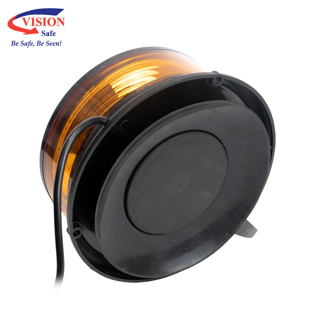 Amber LED Chase Beacon with Magnetic Base 12-24VDC | Vision Safe, view 2