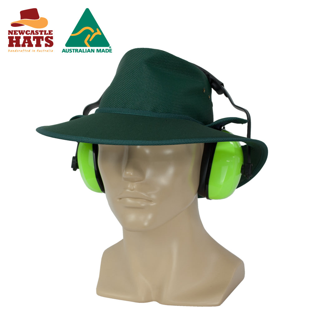 Earmuff Breeze Hat - Bottle Green | Vision Safe