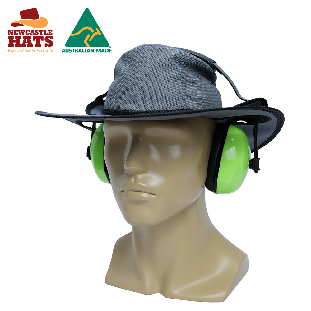 Canvas Wide Brim Hat with Earmuff Compatibility | Vision Safe, view 2
