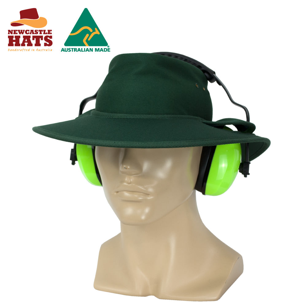 Earmuff Hat - Bottle Green | Vision Safe
