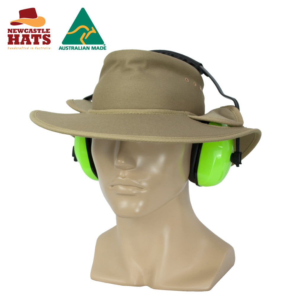 Wide Brim Sun Hat for Hearing Protection | Vision Safe