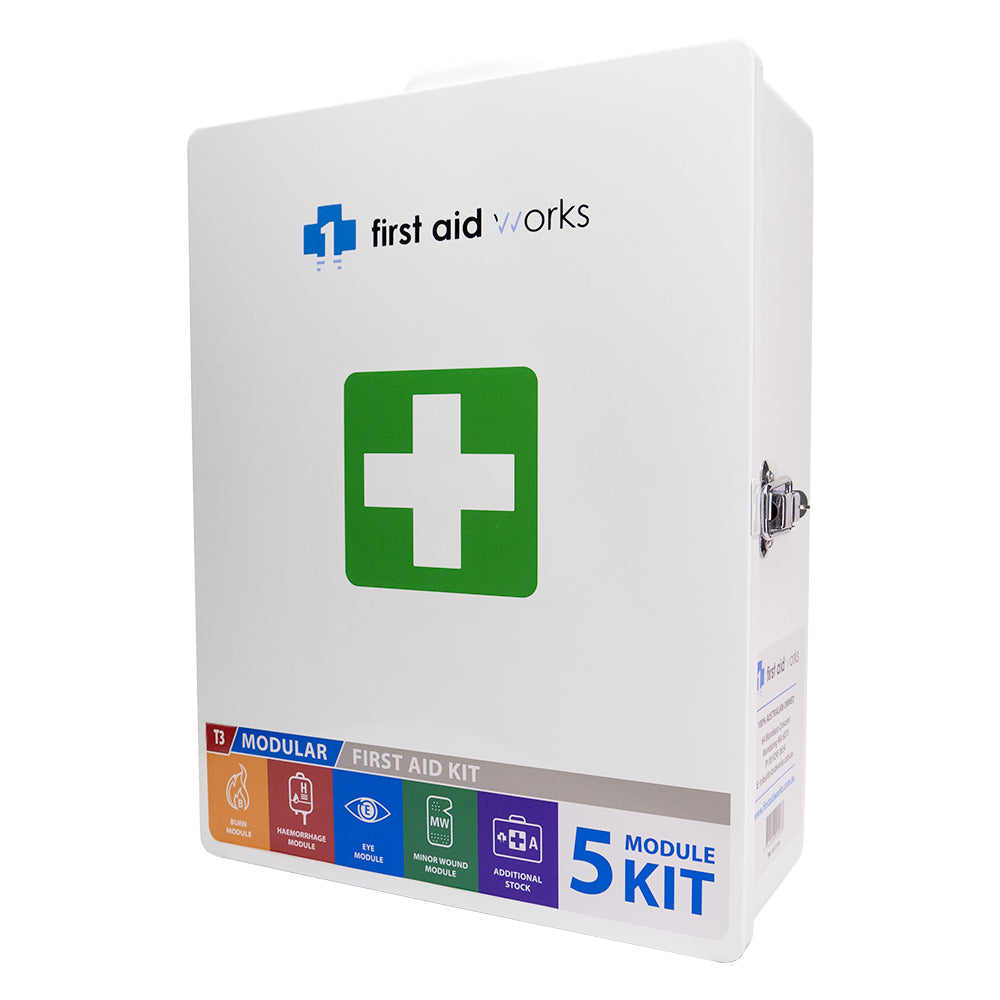 Modular First Aid Kit Metal Cabinet T3 | Vision Safe