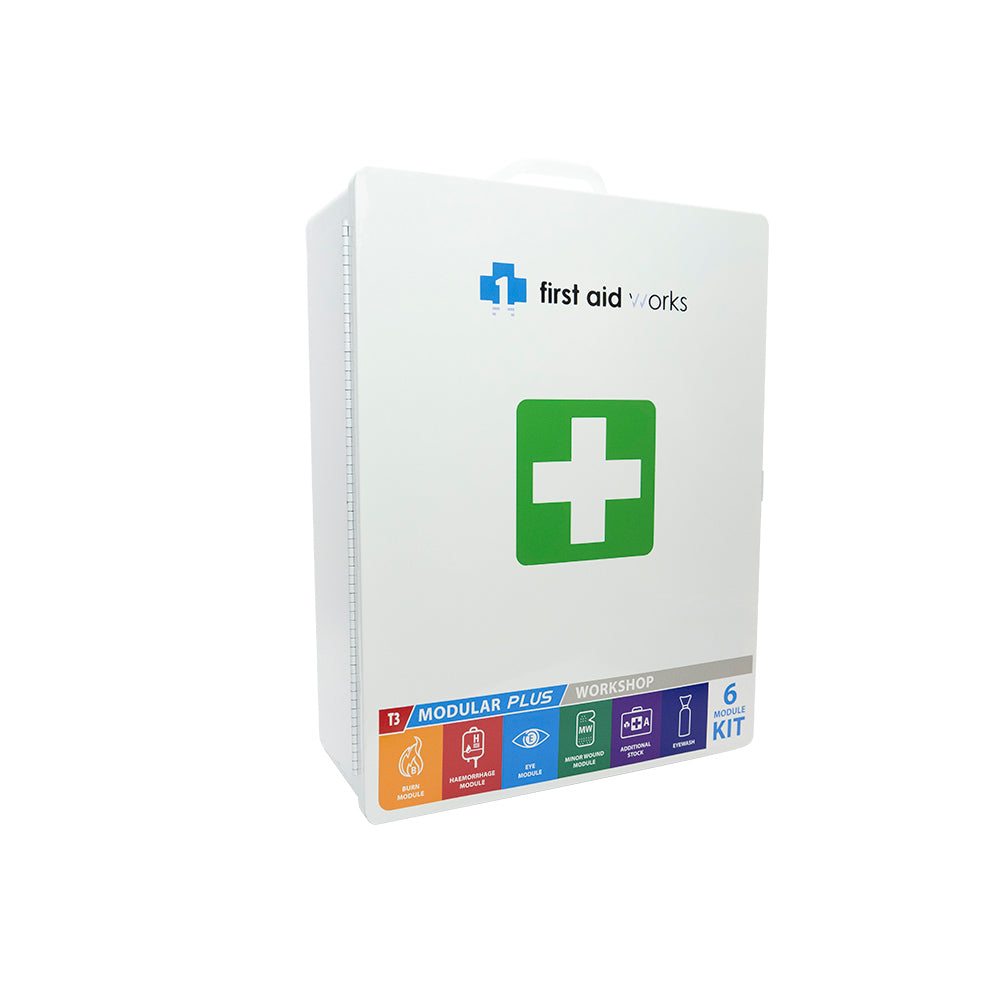 Modular Workshop First Aid Kit with Metal Cabinet | Vision Safe
