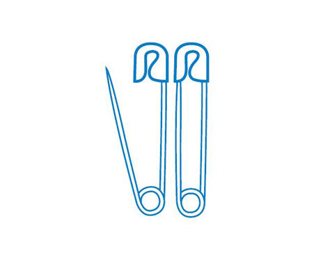 General Purpose Safety Pins 12 Pack | Vision Safe