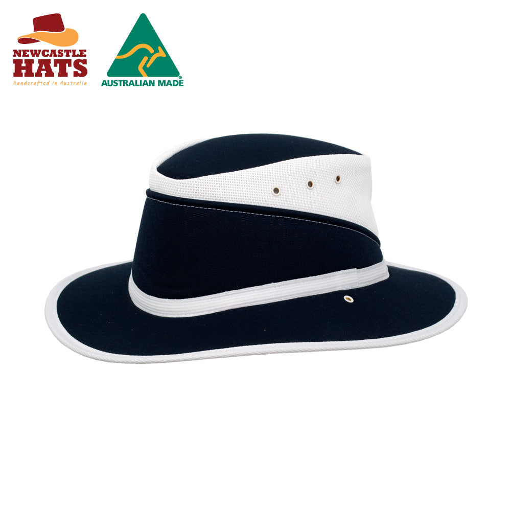 Flinders Medium Brim Golf Hat - Midnight/White - XS | Vision Safe