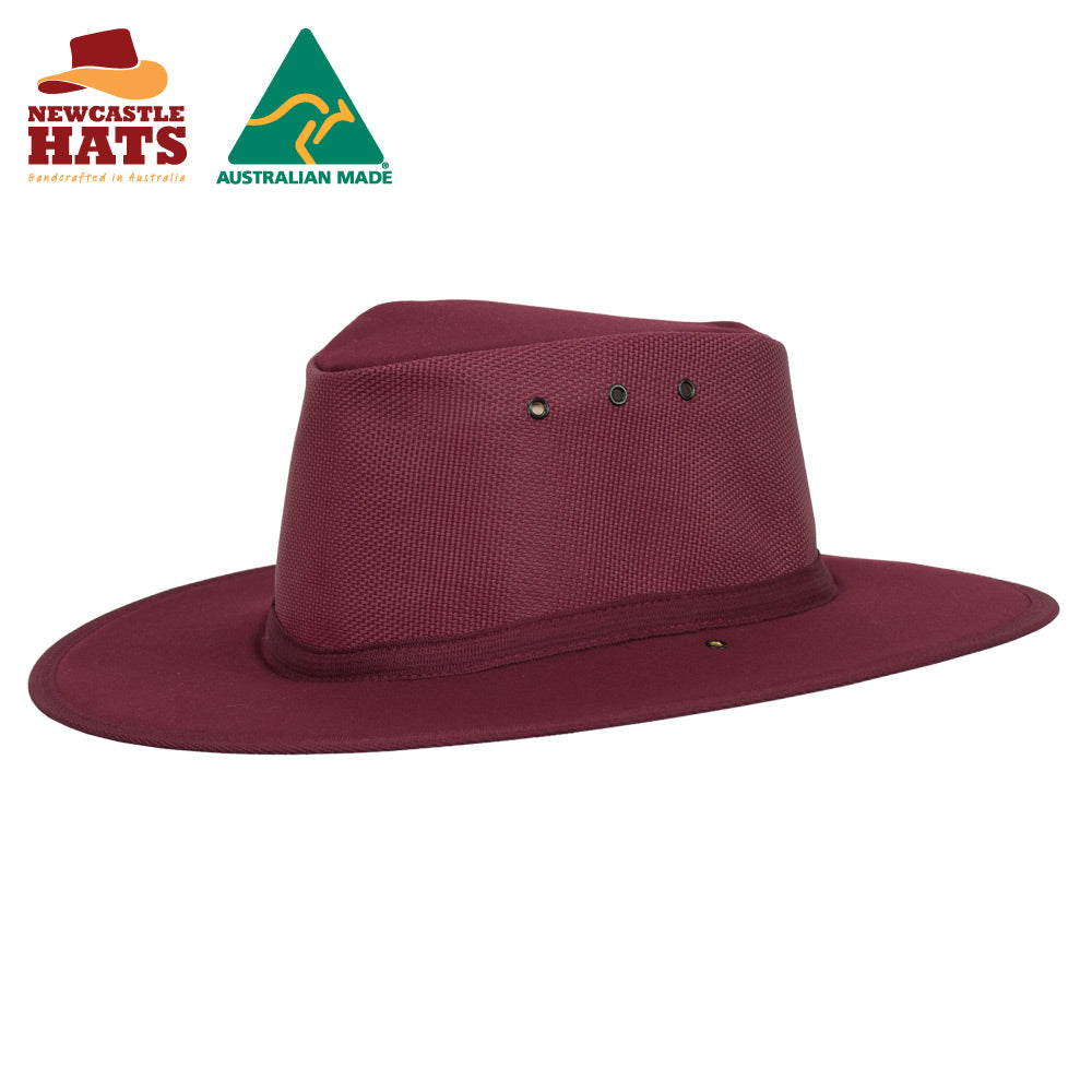 Gibson Breeze Wide Brim Hat - Burgundy | Vision Safe, view 2