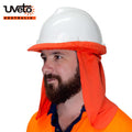 Fire Retardant Hard Hat Neck Flap - Orange | Vision Safe