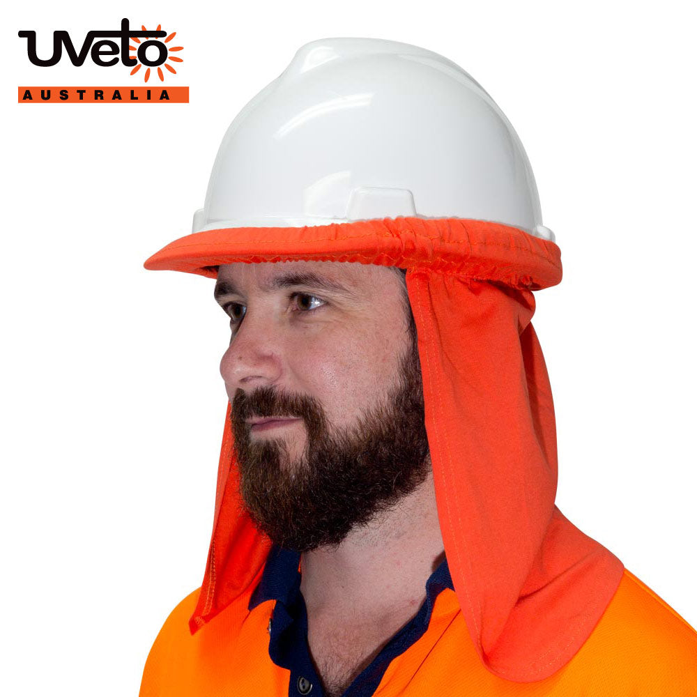Cotton Hard Hat Neck Flap | Vision Safe, view 2