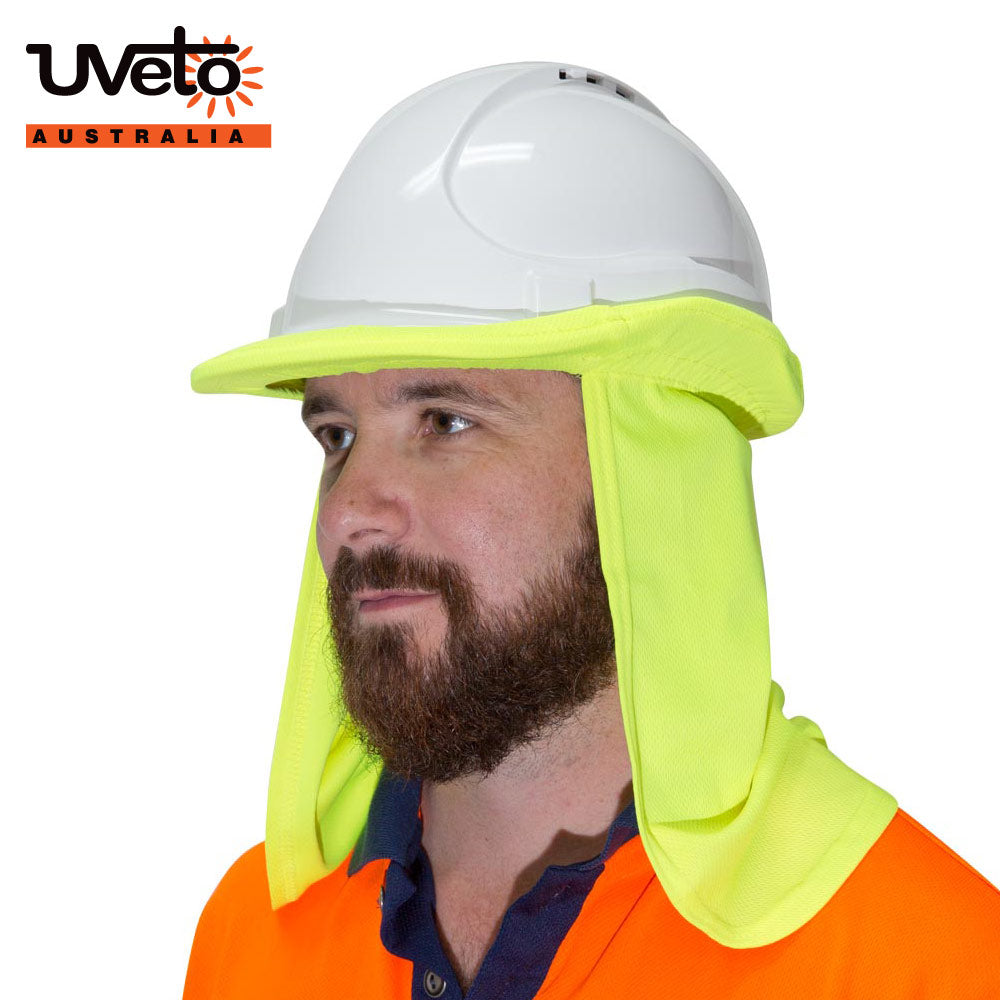 Micro Mesh Hard Hat Neck Flap | Vision Safe, view 2