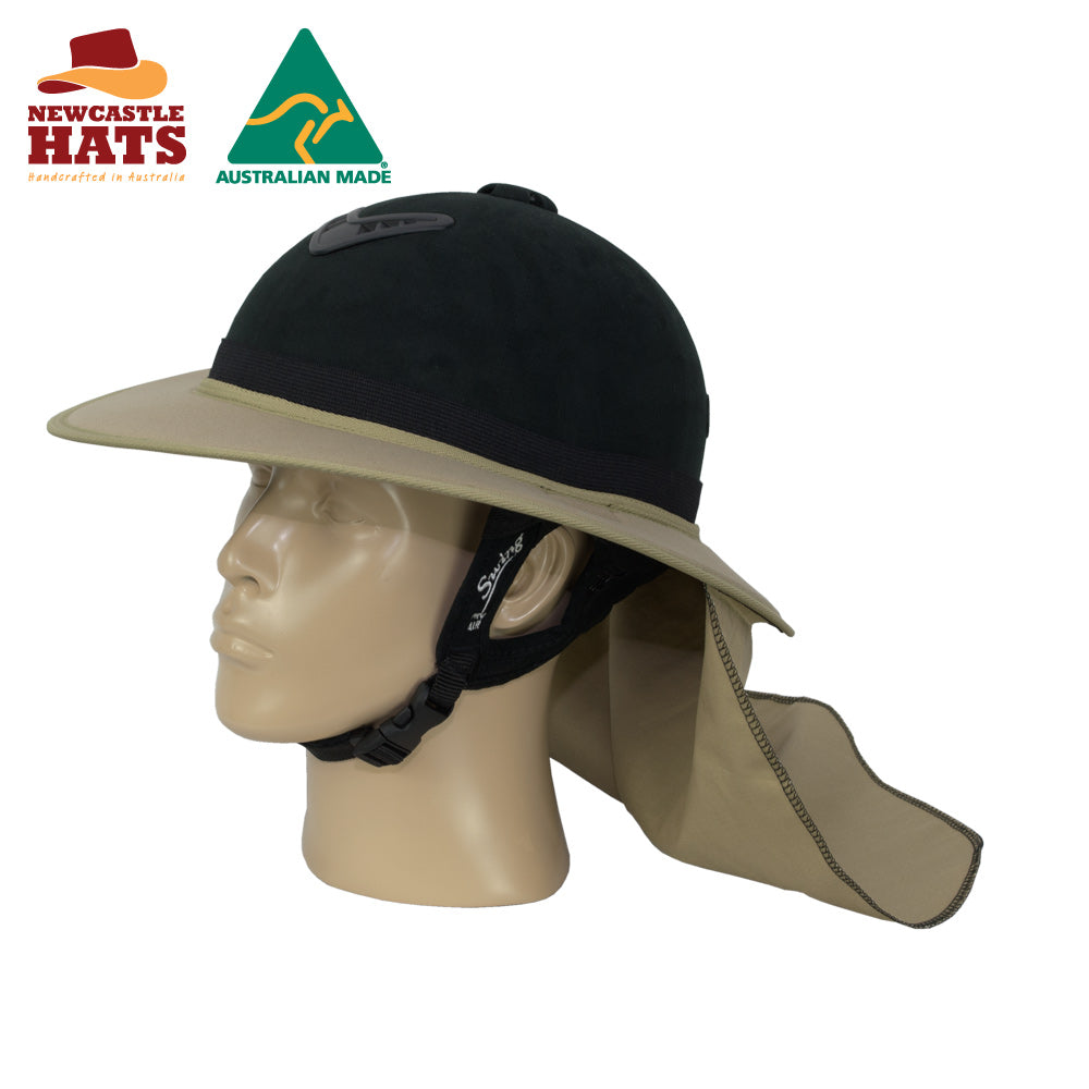 Horse Riding Helmet Brim with Neck Flap (L/XL) | Vision Safe, view 2